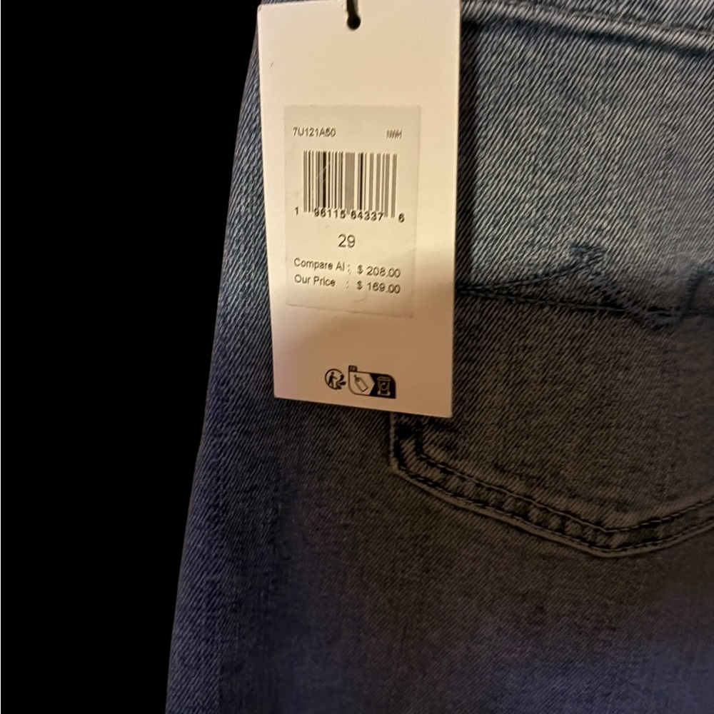 7 For All Mankind Bonnie Curvilinear Curved Wide Leg Jean NWT (Size 29 Waist) - Picture 5 of 6